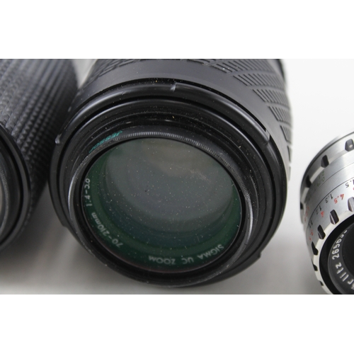 384 - Manual Camera Lenses Inc Sigma, Sirius & Vivitar Etc Mechanically Working x 4