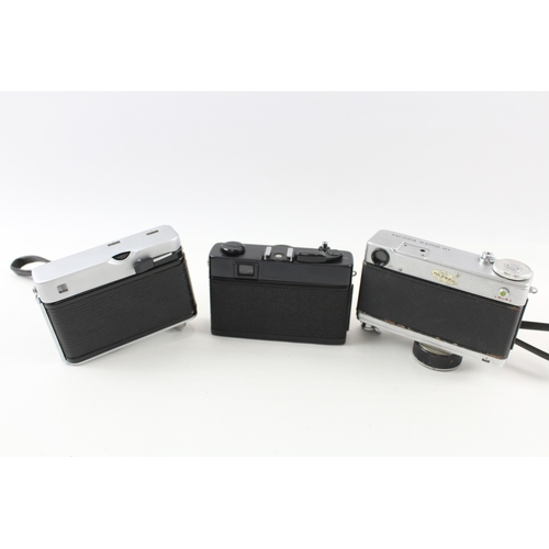 385 - Compact Rangefinder Film Cameras Inc Fujica & Konica Auto S3 Etc Working x 3