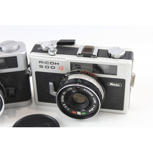 387 - Compact Rangefinder Film Cameras Inc Minolta & Konica C35 Etc Working x 3