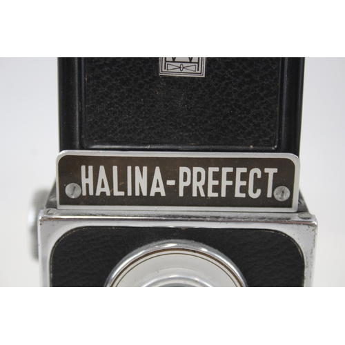 395 - Halina - Prefect Twin Lens Camera Working w/ Hakings Reflex Lens