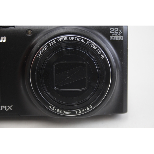 405 - Nikon Coolpix S9600 Digital Compact Camera Working w/ Nikkor 22x Wide Lens