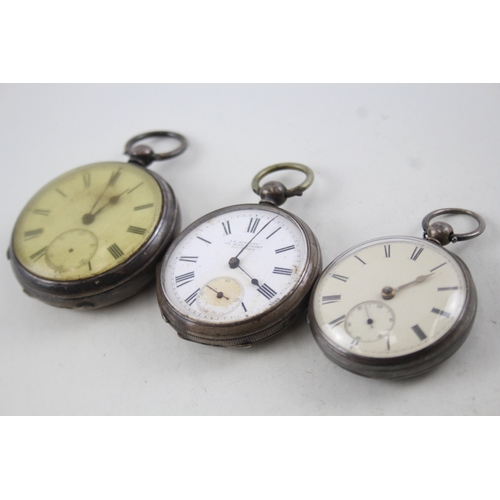 409 - Job Lot Vintage Mixed Purity Silver Pocket Watches Key-Wind UNTESTED