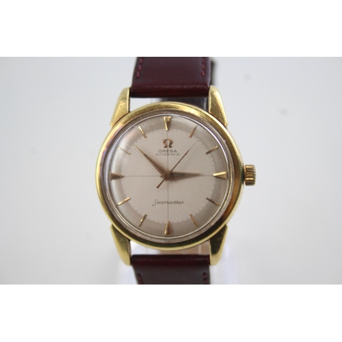 411 - Men's Omega Seamaster18k Gold Watch Ref. 987751 Automatic WATCH RUNS