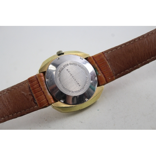 412 - Men's Mondia Moonlander Gold Tone Watch Automatic WATCH RUNS