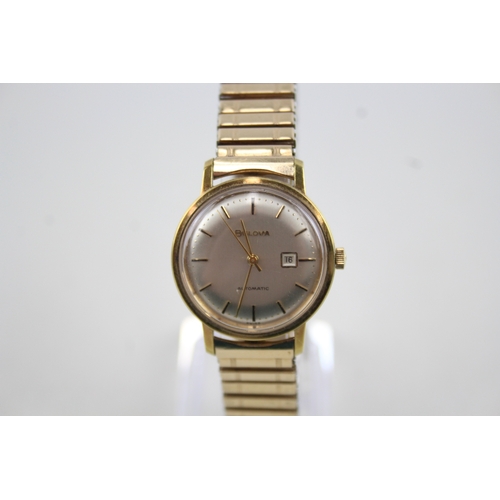 413 - Men's Vintage Bulova Gold Tone Watch Automatic WATCH RUNS