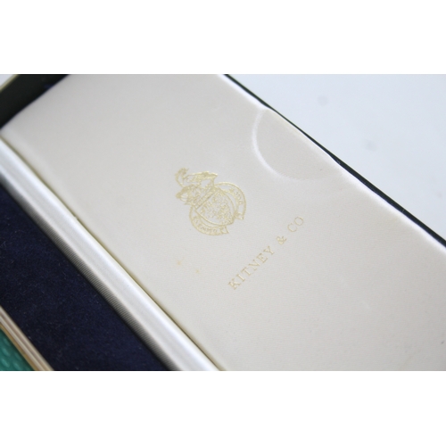 417 - Kitney & Co. Gold Plated 925 Silver Fronted Quartz Table Clock