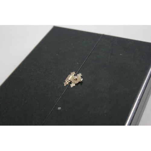 417 - Kitney & Co. Gold Plated 925 Silver Fronted Quartz Table Clock