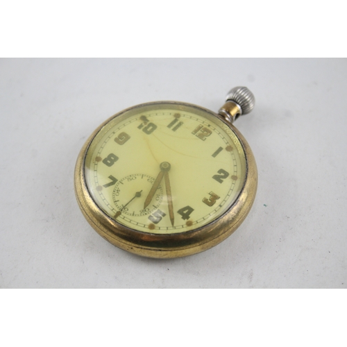 419 - Men's Military Issued GSTP Pocket Watch Hand-Wind WATCH RUNS
