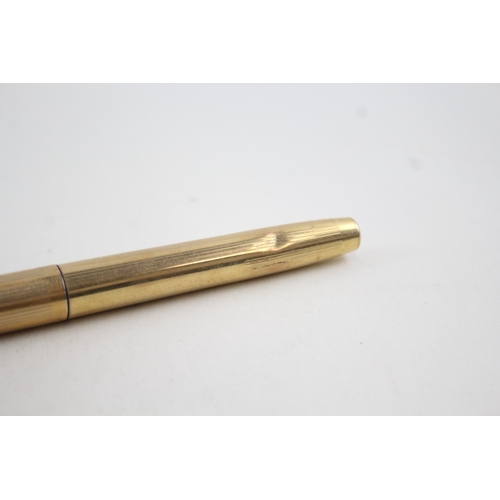 448 - Vintage Sheaffer Imperial Gold Plated Fountain Pen w/ 14ct Gold Nib WRITING