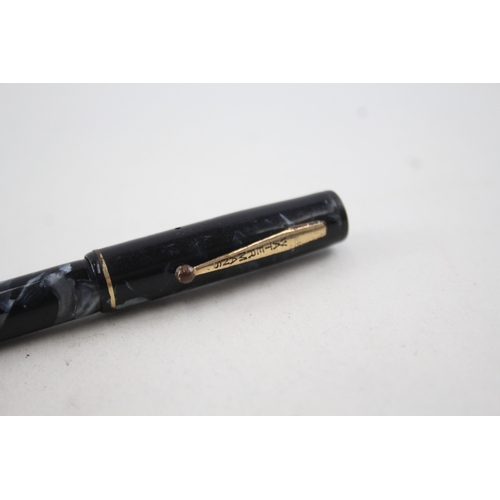 449 - Vintage WATERMAN Ideal Navy Cased Fountain Pen w/ 14ct Gold Nib WRITING