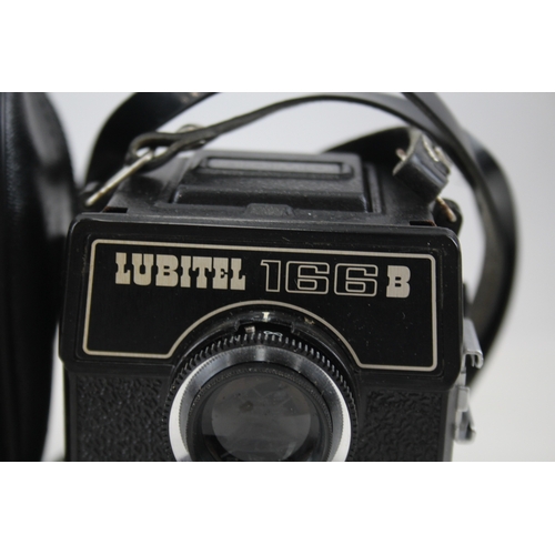 388 - Lomo Lubitel 166 B Twin Lens Camera Working w/ Original Leather Case
