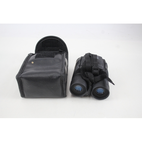 398 - Bushnell 10x25 Waterproof-Fogproof Compact Binoculars Working w/ Original Case