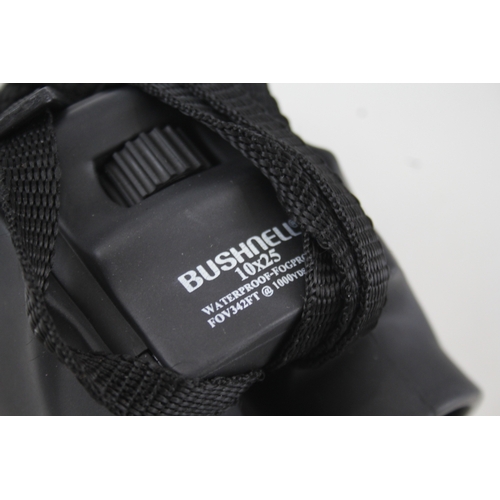 398 - Bushnell 10x25 Waterproof-Fogproof Compact Binoculars Working w/ Original Case