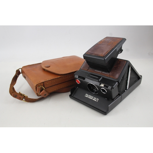 403 - Polaroid SX-70 Land Camera Vintage Instant Film Camera, Brown Colourway