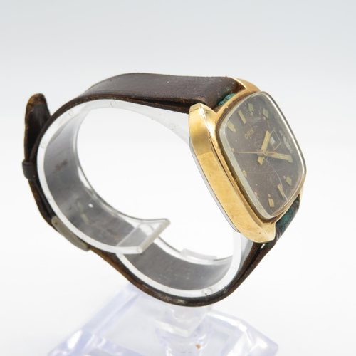 418 - Men's Vintage Oris Gold Tone Watch Hand-Wind WATCH RUNS