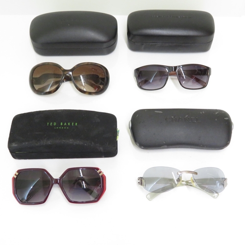 369 - 4 x Designer Sunglasses including Dolce & Gabbana / French Connection / Ted Baker / Chanel  - All wi... 