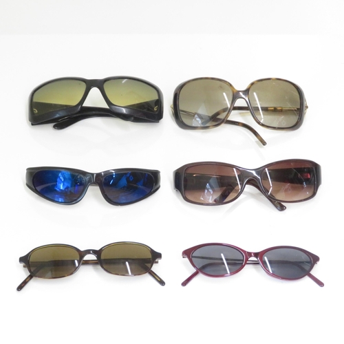 374 - 6 x Designer Sunglasses including  Chanel / Burberry / Blog Stingray / Fossil / Calvin Klein /