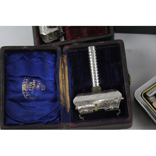 362 - Gents Grooming Job Lot Inc Gillette Aristocrat Razor Kampfe New York Etc x 5