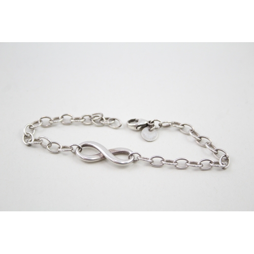 237 - Silver infinity bracelet by designer Tiffany & Co