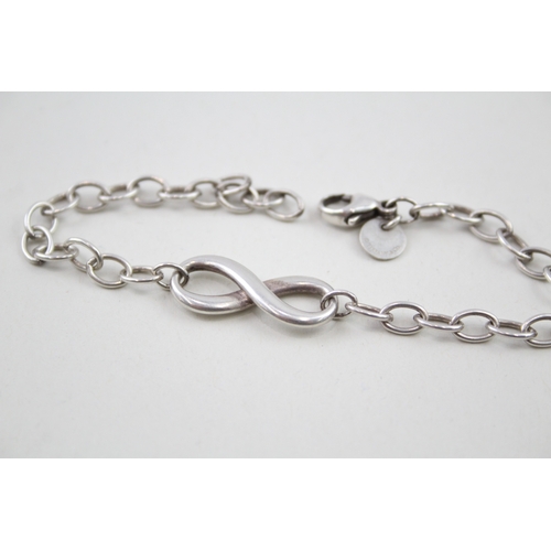 237 - Silver infinity bracelet by designer Tiffany & Co