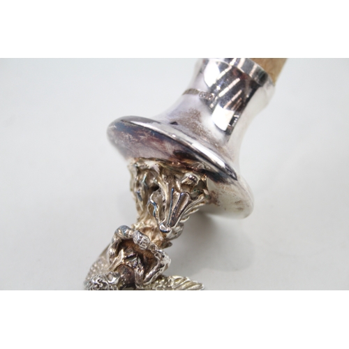 321 - Vintage 1998 Sheffield Sterling Silver Angel Topped Bottle Stopper (76g)