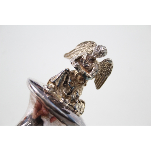 321 - Vintage 1998 Sheffield Sterling Silver Angel Topped Bottle Stopper (76g)