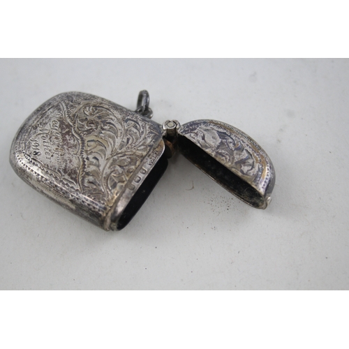 351 - 4 x Antique Hallmarked .925 Sterling Silver Tobacciana Inc Victorian, Vestas 54g