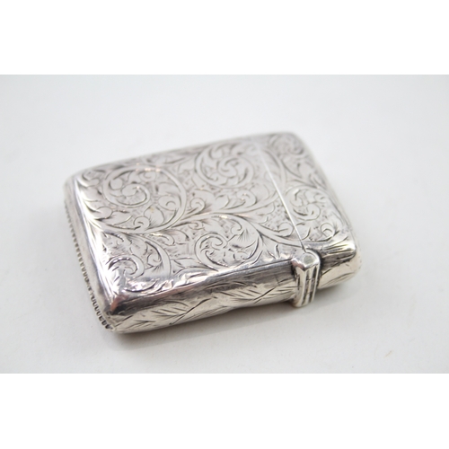 359 - Antique Edwardian 1902 Birmingham Sterling Silver Vesta / Match Case (23g)