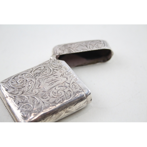 359 - Antique Edwardian 1902 Birmingham Sterling Silver Vesta / Match Case (23g)