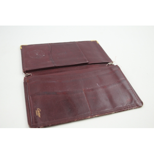 372 - Must De Cartier Burgundy Leather Document / Note Holders / Wallets Vintage x 2