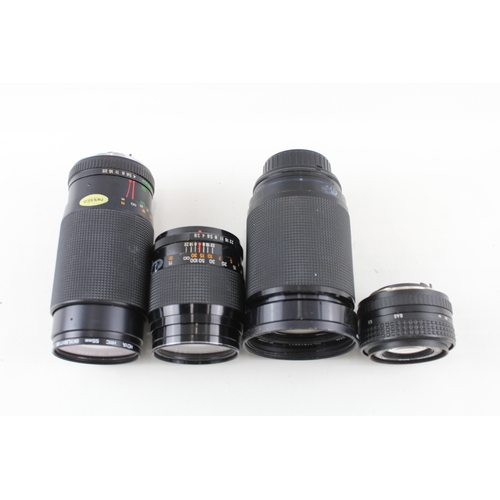 383 - Manual Camera Lenses Inc Kenlock, Yashica & Pentacon Mechanically Working x 4