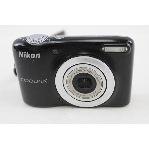 394 - Nikon Coolpix L25 Digital Compact Camera Working w/ Nikkor 5x Wide Lens