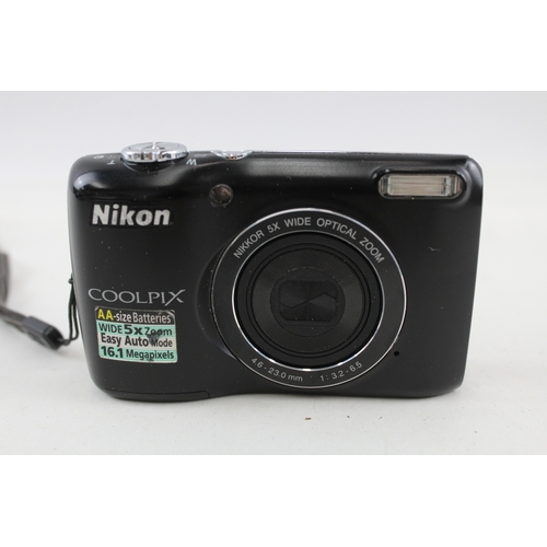 408 - Nikon Coolpix L26 Digital Compact Camera Working w/ Nikkor 5x Wide Lens