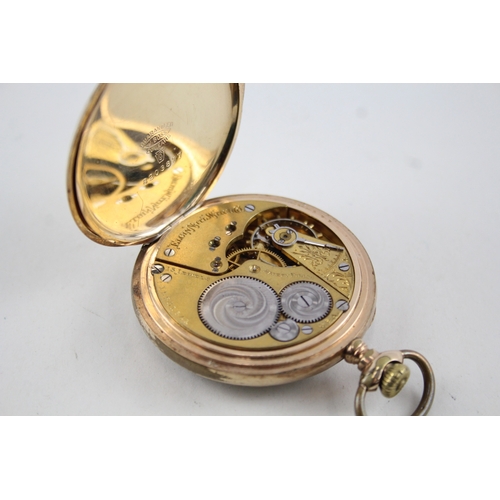 411 - Vintage Elgin Open Face Rolled Gold Pocket Watch Hand-Wind WATCH RUNS