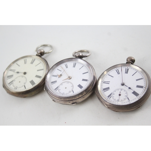 413 - Job Lot Vintage Mixed Purity Silver Pocket Watches Key-Wind UNTESTED