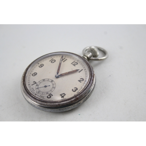 419 - Men's Military Issued GSTP Pocket Watch Hand-Wind WATCH RUNS