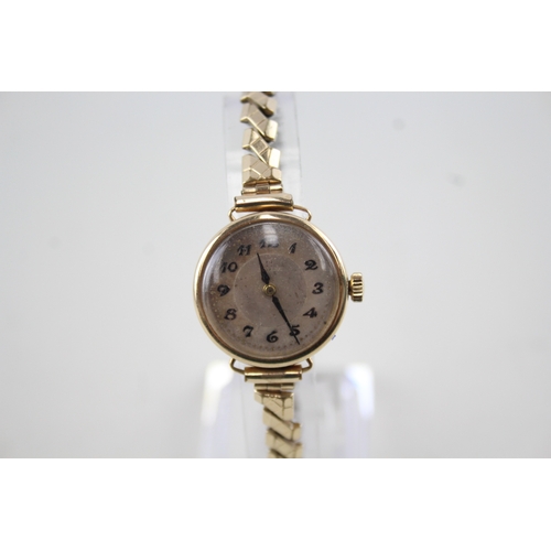 420 - Women's Vintage Omega 9ct Gold Watch Hand-Wind WATCH RUNS