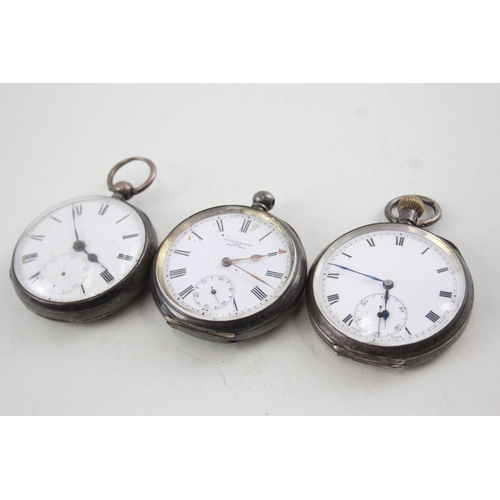 424 - Job Lot Vintage Mixed Purity Silver Pocket Watches Hand/Key-Wind UNTESTED