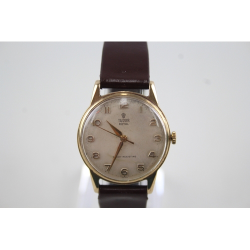 433 - Men's Tudor Royal 9ct Gold Presentation Watch Hand-Wind WATCH RUNS