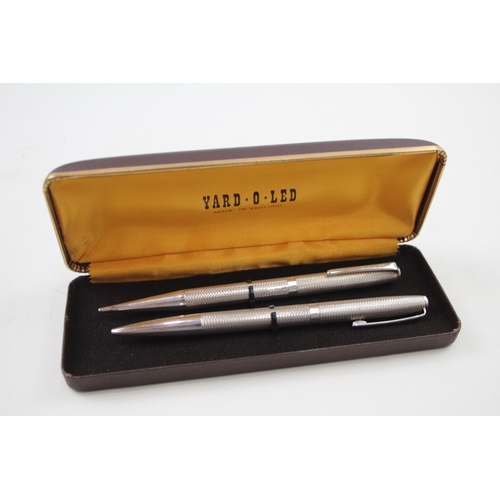 441 - Vintage YARD O LED 1982 Birmingham Sterling Silver Ballpoint & Pencil Set 52g