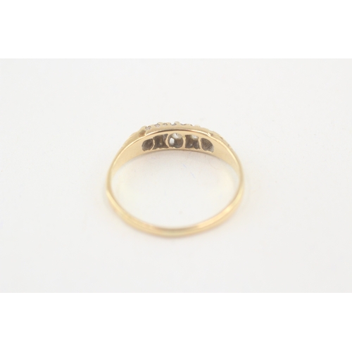 87 - 18ct gold antique diamond ring (2.1g) Size  N 1/2