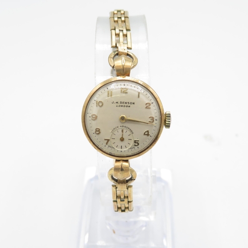 423 - Women's J. W. Benson 9ct Gold Watch Hand-Wind WATCH RUNS