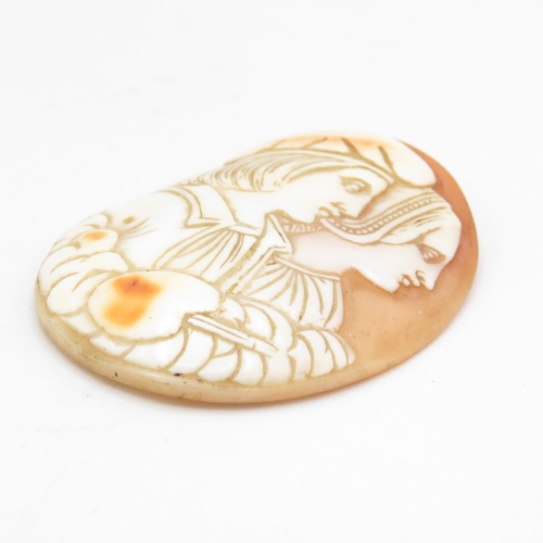 289 - Early carved cameo with sign to the back - 50mm x 30mm