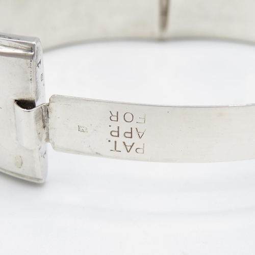 306 - 2 x Early tight locked aesthetic movement bangles HM silver (93g)