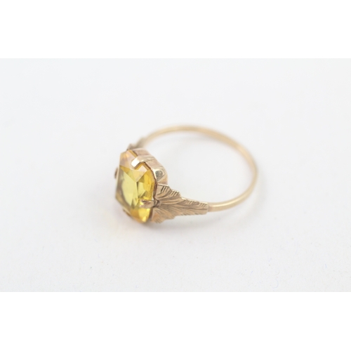 174 - 9ct gold vintage paste dress ring (2g) Size  N