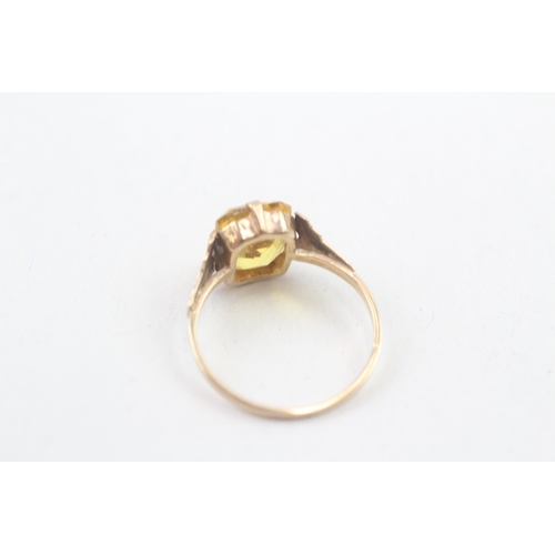 174 - 9ct gold vintage paste dress ring (2g) Size  N