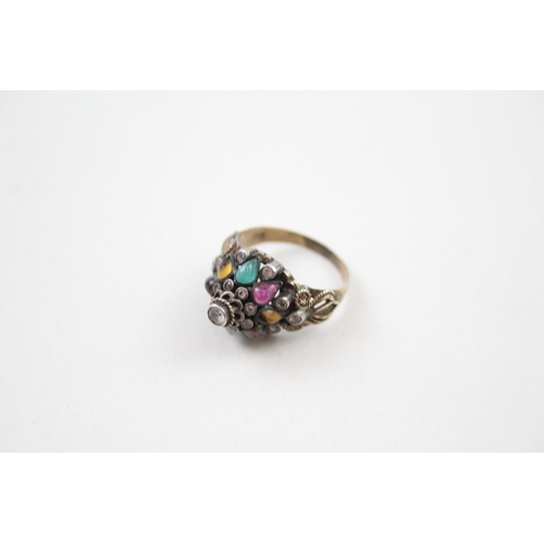 257 - Antique Chinese export gemstone ring