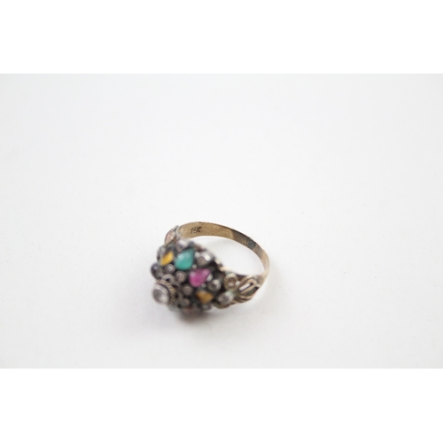 257 - Antique Chinese export gemstone ring