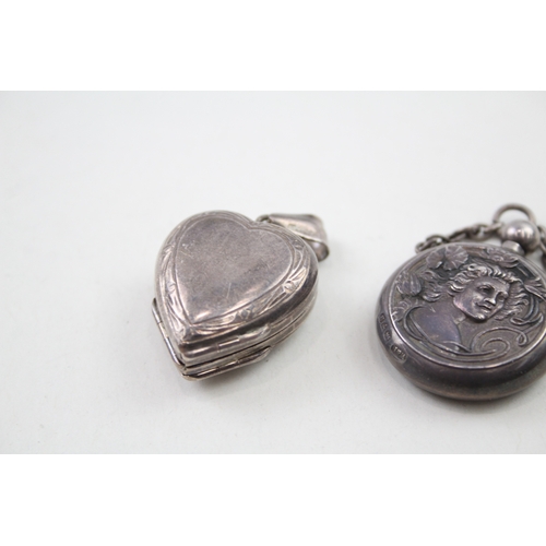 267 - A collection of silver vintage jewellery including double locket