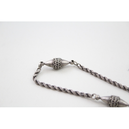 277 - Silver antique Albertina chain